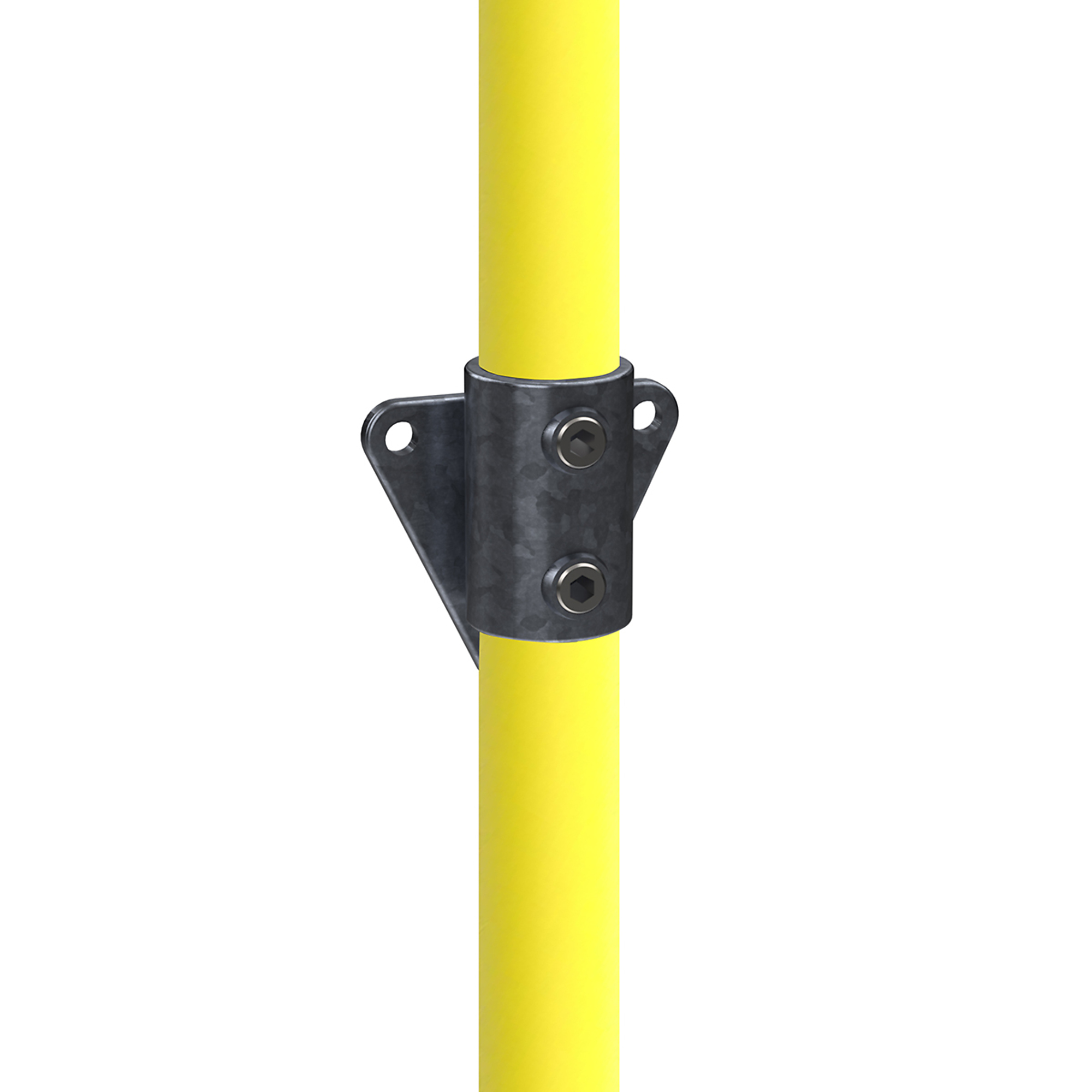Safety Rail Co. Modular Galvanized Pipe Fitting System - Wall Flange - 3 Hole - 1-1/2in